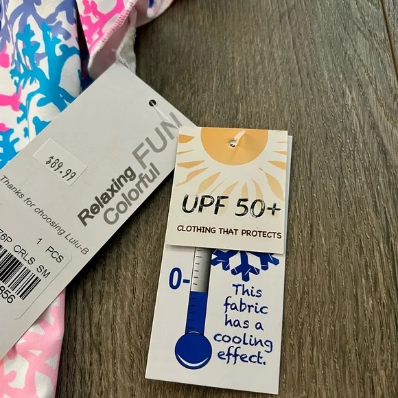 NWT Lulu B Coral Reef Print Shift Dress UPF 50 Plus Size Small new with tags​ - Picture 11 of 12